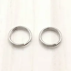 二重リング 8mm 50個 シルバー 二重丸カン 二重カン 銀色 2重カン マルカン ジャンプリング 金具 基礎パーツ アクセサリパーツ ビーズクラブ