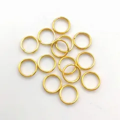 二重リング 5mm 50個 ゴールド 二重丸カン 二重カン 金色 2重カン マルカン ジャンプリング 金具 基礎パーツ アクセサリパーツ ビーズクラブ