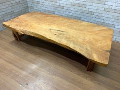 【shirakawa】飛騨の匠工房　クルミ一枚板 ローテーブル shirakawa】飛騨の匠工房 クルミ一枚板 ローテーブル - メルカリ