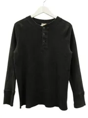 グラッドハンド GLAD HAND＆CO. ヘンリーネックカットソー 長袖 ロングスリーブTシャツ ブラック Lのサムネイル