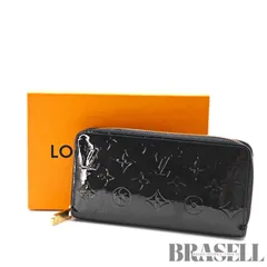 LOUIS VUITTON ヴェルニ ジッピーウォレット M90075 小物 長財布 ブラック(ノワール・マニエティック） レディース 箱