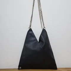 MM6 メゾンマルジェラ ジャパニーズ チェーン ショルダー バッグ レザー 黒のサムネイル
