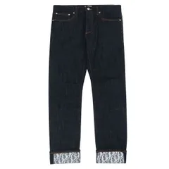 【未使用 メンズ30】Dior ディオール オブリーク ロールアップ デニム パンツ インディゴ スリムフィット 国内正規品 47802のサムネイル