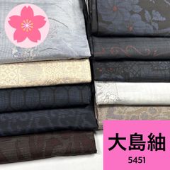予約済】着物と帯オレンジ y514◾️アンティーク時代龍郷調大島紬9点