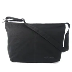 美品 WILDSWANS ワイルドスワンズ ショルダーバッグ TASCHE タッシェ コットンキャンバス 9号帆布 ブラック 黒 61005632のサムネイル