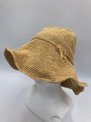 ERIC JAVITS エリックジャビッツ 麦わら帽子 ハット ベージュ - メルカリ