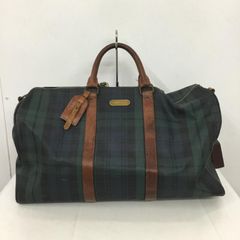 ポロラルフローレン 2way ボストンバッグ ショルダーバッグ チェック柄