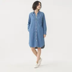 UNIQLO U ユニクロユー デニムシャツワンピース 綿100% 長袖
