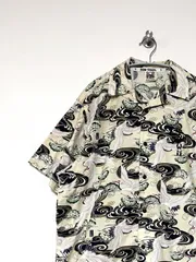 【DOGTOWN BLACK DRAGON】S/S 総柄オープンカラーシャツ XL 開襟 和柄 古着のサムネイル