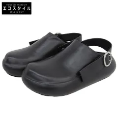 JIL SANDER　ジルサンダー　新品同様 SABOT アンクルストラップ ラウンドトゥ フラット シューズ メンズ 黒 ブラック 39 J15ZJ0010　39のサムネイル