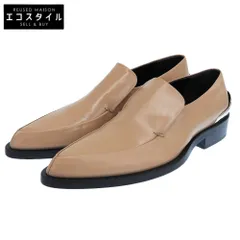 JIL SANDER　ジルサンダー　新品同様 ボックスカウレザー ポインテッドトゥ メタルヒール ローファー メンズ ベージュ系 J15WR0007 23SS　39のサムネイル