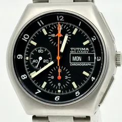 TUTIMA チュチマ GLASHUTTE ミリタリークロノ 798-02 ブラック AT メンズ 腕時計 稼働品のサムネイル