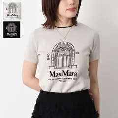 S Max Mara エス マックスマーラ トップス EUFORIA ウール半袖トップス SMMEUFORIA 2619361191 レディース ホワイト ブラック クルーネック ストレートフィット 刺しゅうのサムネイル