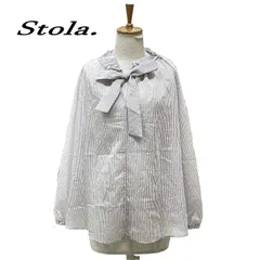 Stola. ストラ 2WAYボウタイブラウス 36 ストライプのサムネイル