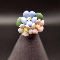 Flower Bouquet Pastel Colors Spring Colors Vintage Brooch Small Flower Retro Cute Small Costume Jewelry YDA61