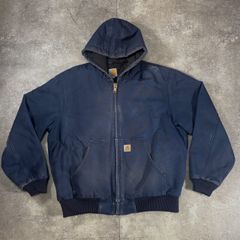 Carhartt フード付きジャケット L ネイビー - メルカリ