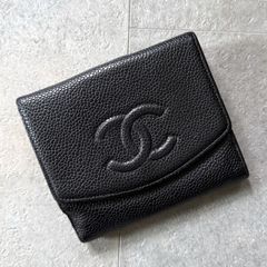 CHANEL シャネル 財布 キャビアスキン レザー ブラック デカココ