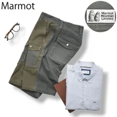 【上質】 マーモット Marmot ショートパンツ ブッシュパンツ 切替ショーツ ハーフパンツ 短パン カーゴパンツ M コットンツイル クレイジーパターン カーキ アウトドアメンズのサムネイル