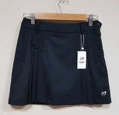 新品 タグ付き 多機能PEARLY GATES プリーツスカート 0 ブラック