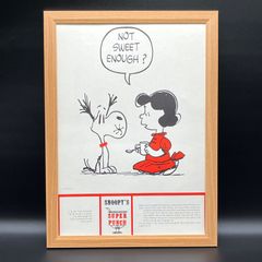 빈티지 포스터 땅콩 음식 가이드[ 스누피의 슈퍼 펀치 ] 1960's *희소한 당시물 액액 첨부 오리지날 미국 빈티지 ( AZ2689 )