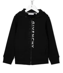 ジバンシィ ブラック ダブル ロゴ フード ジップアップ (新品)のサムネイル