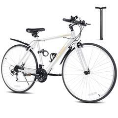 新品】クロスバイク ホワイトMIXIU - メルカリ