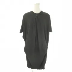ランバン LANVIN River 2010 ニットワンピース ウール M グレー 半袖 フロントタック ドルマンスリーブ /AO21 ■GY57のサムネイル