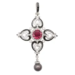 ジュエリー JEWELRY ペンダントトップ トルマリン トップ ﾄﾙﾏﾘﾝ 11.8g K18WG（ホワイトゴールド） トルマリン トップ レディース Used A
