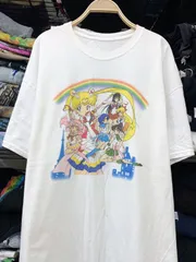 アニメ 美少女戦士セーラームーン プリント Tシャツ 半袖 メンズ カジュアル ストリート 日常 アウトドア ホワイト