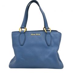 miu miu ミュミュウ 2WAYハンドバッグ ネイビー系 RN1016 - メルカリ