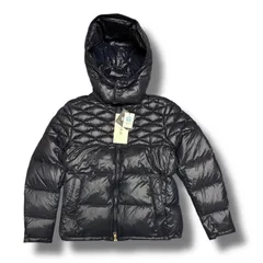 参考上代121000円 未使用 AKM 22AW SHINY NYLON HOODED DIA MIX DOWN シャイニーナイロンダウンジャケット エイケイエム B429 ブラック S （184M）のサムネイル