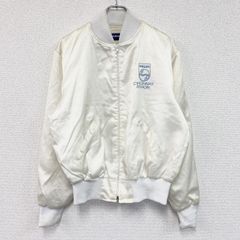 ビッグサイズ ✨00s カナダ製 ナイロンサテン スタジャン MA1 白 