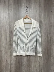 green label relaxing グリーンレーベルリラクシング ユナイテッドアローズ LINIFICIOコラボ ボーダー カーディガン sizeS/白ｘグレー ■◇ メンズのサムネイル