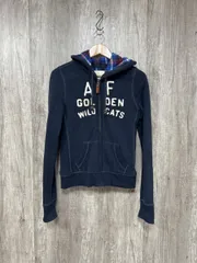 Abercrombie & Fitch アバクロンビー＆フィッチ ロゴ ジップアップ パーカー sizeM/紺 ◇■ レディース