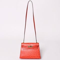 超美品☆激レア エルメスHERMESミニケリー2ノワール×オーストリッチ 