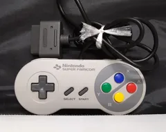 T【HY】【動作品】ニンテンドー スーパーファミコン 純正 有線コントローラー SHVC-005 グレー スーファミ レトロゲーム[ゆうパケット発送、送料無料]HY004