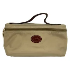LONGCHAMP(ロンシャン) ポーチ - ベージュ×ブラウン レザーのサムネイル