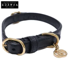 GUCCI　グッチ　【美品】692946 2ZR0G エクストラスモール インターロッキングG レザー ペットカラー 首輪　XSのサムネイル