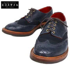 Tricker's　トリッカーズ　M7292 レザーｘスエード  BOURTONバートン ウィングチップ シューズ　9.5のサムネイル