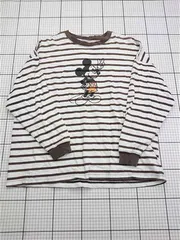 ◇ Θ FREAK'F STORE フリークスストア ディズニー ミッキーマウス ボーダー長袖Tシャツ 綿100％ Fサイズ レディース E  【1604140004165】