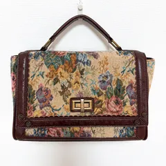 axes femme アクシーズファム ゴブラン織バッグ ハンドバッグ 花柄 ベージュ ブラウン レディース ロリータ 量産型 ロマンティック 森ガール coquette コケットコア カワイイのサムネイル