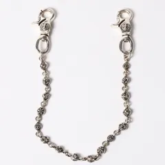 CHROME HEARTS クロムハーツ 2クリップショート #1 マルチボールウォレットチェーン 重量約143.70ｇ 全長約46cm 16リンク 美品 中古 4a003116のサムネイル