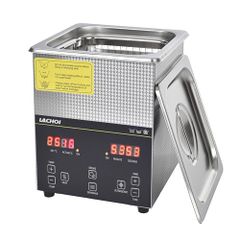 Ultrasonic Cleaner 2L, Commercial Grade, 40kHz, Digital, Tabletop, PSE Certified, Degassing Mode, Compact, Adjustable Timing and Temperature, for Glasses/Watches/Accessories/Jewelry, Includes Japanese Instruction Manual, be4bca2a