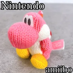 H-1515 Nintendo 任天堂 あみぐるみヨッシー amiibo ピンク 中古美品 ヨッシー ウールワールド NFC対応 Wii U Switch 3DS ぬいぐるみ フィギュアのサムネイル