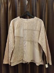 美品】✳︎BEARDSLEY ボタニカル刺繍カットソー 七分袖 グレー 