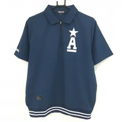 【超美品】アルチビオ 半袖ポロシャツ ネイビー ロゴ白 ハーフジップ  メンズ 48(L) ゴルフウェア 2024年モデル archivioのサムネイル