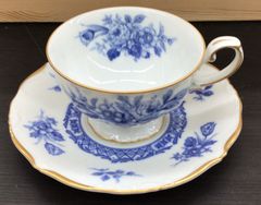 ロモノーソフ♦️花かご バスケット 蓋付きカップ&ソーサー 