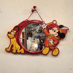ディズニー Disney ミッキーマウス 壁掛け鏡 中古 レトロ ヴィンテージ