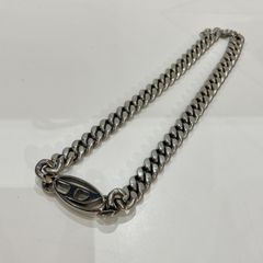 ゴリ様 FENDI フェンディ ネックレス FF メンズ シルバー 喜平チェーン