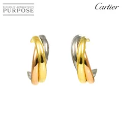 カルティエ Cartier トリニティ ピアス スリーゴールド K18 YG WG PG 750 750 フープ Trinity Earrings Pierced 90319879のサムネイル